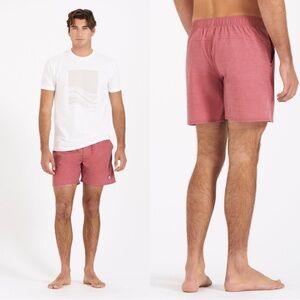 Men’s Vuori Cap Shorts 6” Saltwater Red V369 Size XS‎